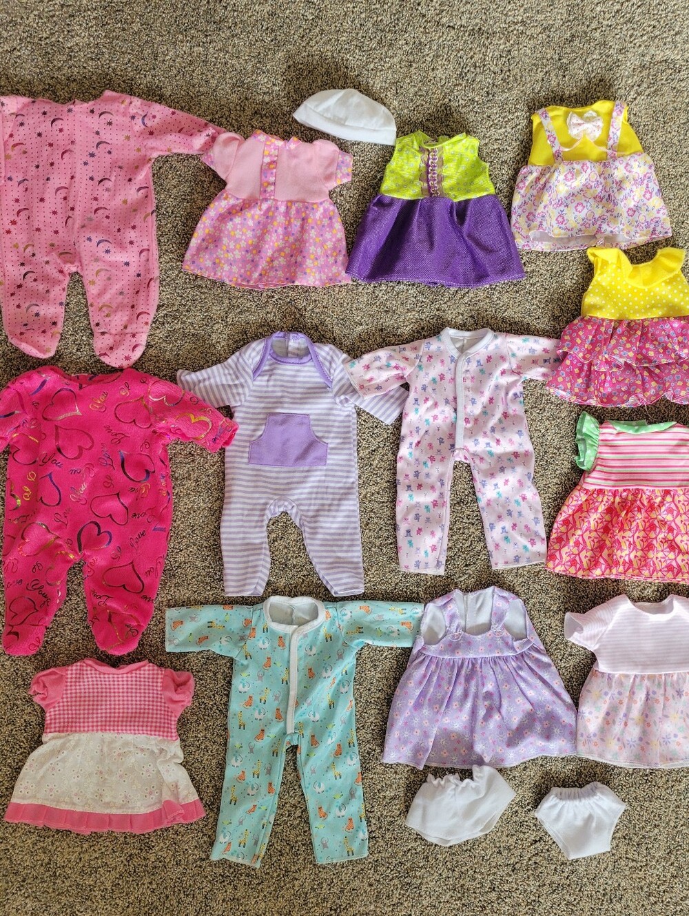 Doll Clothes Lot - Pajamas and Dresses